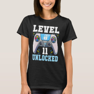 Level 11 Unlock Video Game 11. Geburtstag Gamer B T-Shirt