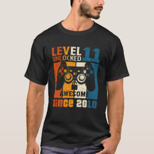 Level 11 Unlock Video Gamer 11 Jahre alt Birthda T-Shirt