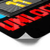 Level 11 Unlocked Gamer 11th Birthday Gift Video G Poster (Ecke)