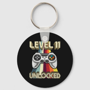 Level 11 Unlocked Retro Video Game 11th Birthday G Schlüsselanhänger