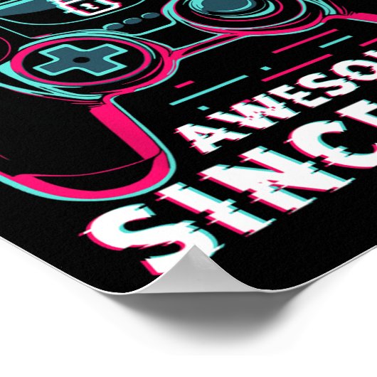 Level 11 Unlocked Video Game 11th Birthday Gamer B Poster (Ecke)