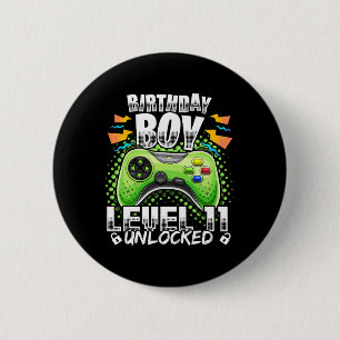 Level 11 Unlocked Video Game 11th Birthday Gamer G Button