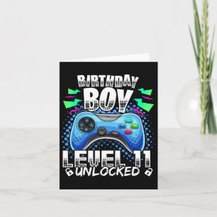 Level 11 Unlocked Video Game 11th Birthday Gamer G Karte