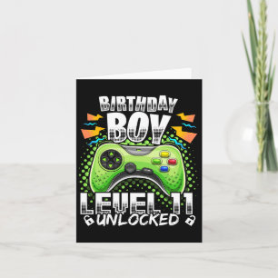 Level 11 Unlocked Video Game 11th Birthday Gamer G Karte