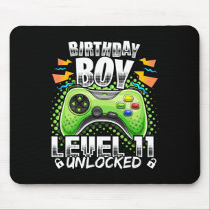 Level 11 Unlocked Video Game 11th Birthday Gamer G Mousepad
