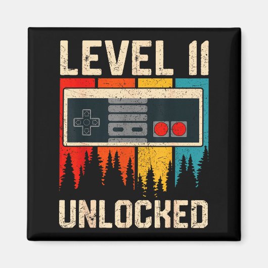 Level 11 Unlocked Video Game Controller Birthday M Magnet (Vorne)