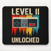 Level 11 Unlocked Video Game Controller Birthday M Mousepad (Vorne)