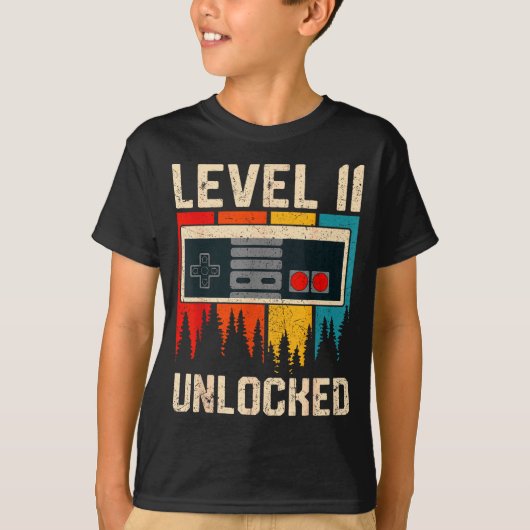 Level 11 Unlocked Video Game Controller Birthday M T-Shirt (Vorderseite)