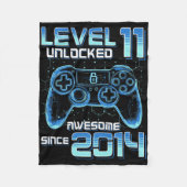 Level 11 Unlocked Video Game Party 11th Birthday G Fleecedecke (Vorderseite)