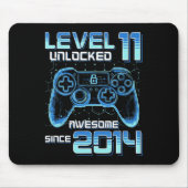 Level 11 Unlocked Video Game Party 11th Birthday G Mousepad (Vorne)