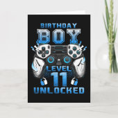 Level 11 Unlocked Video Gamer 11th Birthday Boys  Karte (Vorderseite)