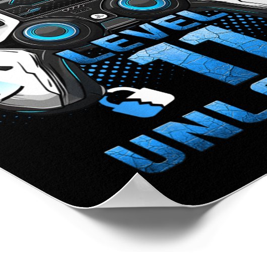 Level 11 Unlocked Video Gamer 11th Birthday Boys  Poster (Ecke)