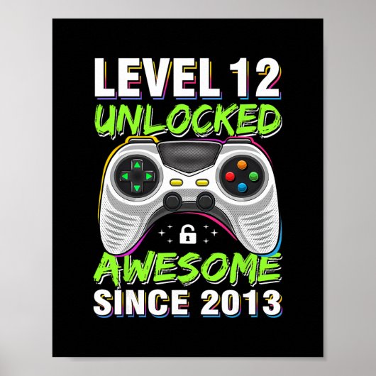 Level 12 freigeschaltet Großartig Seit 2013 12. Ge Poster (Vorne)