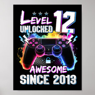 Level 12 freigeschaltet Großartig Seit dem 12. Geb Poster
