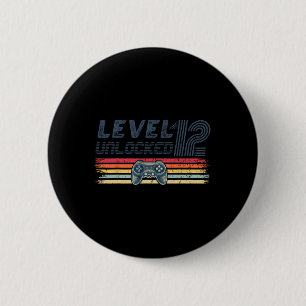 Level 12 freigeschaltet Videospiel 12. Geburtstag Button
