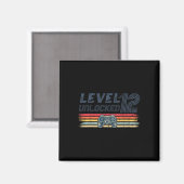 Level 12 freigeschaltet Videospiel 12. Geburtstag  Magnet (Vorderseite/Rückseite)