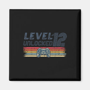 Level 12 freigeschaltet Videospiel 12. Geburtstag  Magnet