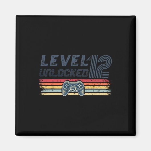 Level 12 freigeschaltet Videospiel 12. Geburtstag  Magnet (Vorne)