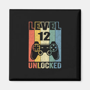 Level 12 freigeschaltetes Shirt Lustiger Videospie Magnet