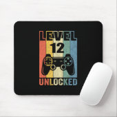 Level 12 freigeschaltetes Shirt Lustiger Videospie Mousepad (Mit Mouse)