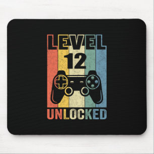 Level 12 freigeschaltetes Shirt Lustiger Videospie Mousepad