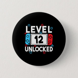 Level 12 Unlock Gamer 12. Geburtstag Videospiel B Button