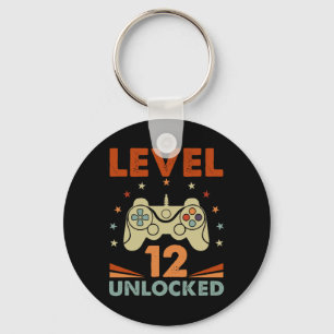 Level 12 Unlock Video Gamer 12. Geburtstag 12 Jahr Schlüsselanhänger