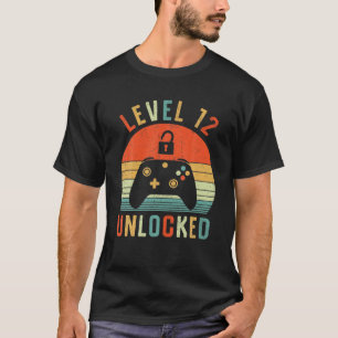 Level 12 Unlock Video Gamer Vintag 12. Geburtstag T-Shirt