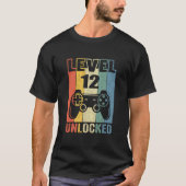 Level 12 Unlocked Shirt Funny Video Gamer 12th Bir (Vorderseite)