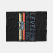 Level 12 Unlocked Video Game 12th Birthday Gamer B Fleecedecke (Vorderseite (Horizontal))