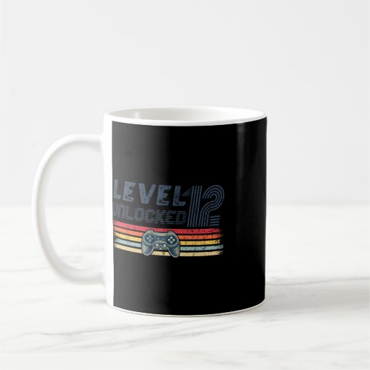 Level 12 Unlocked Video Game 12th Birthday Gamer B Kaffeetasse (Links)