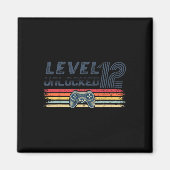 Level 12 Unlocked Video Game 12th Birthday Gamer B Magnet (Vorne)