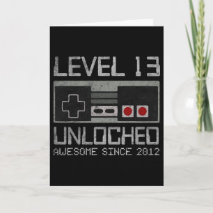 Level 13 freigeschaltet 13. Geburtstag 13-jähriges Karte