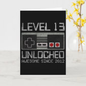 Level 13 freigeschaltet 13. Geburtstag 13-jähriges Karte (Gelbe Blume)