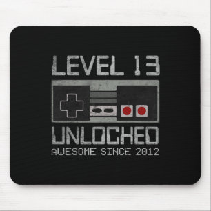 Level 13 freigeschaltet 13. Geburtstag 13-jähriges Mousepad