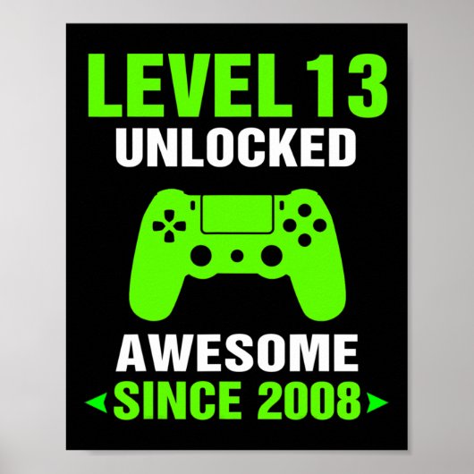 Level 13 freigeschaltet Awesome 2008 Videospiel 13 Poster (Vorne)