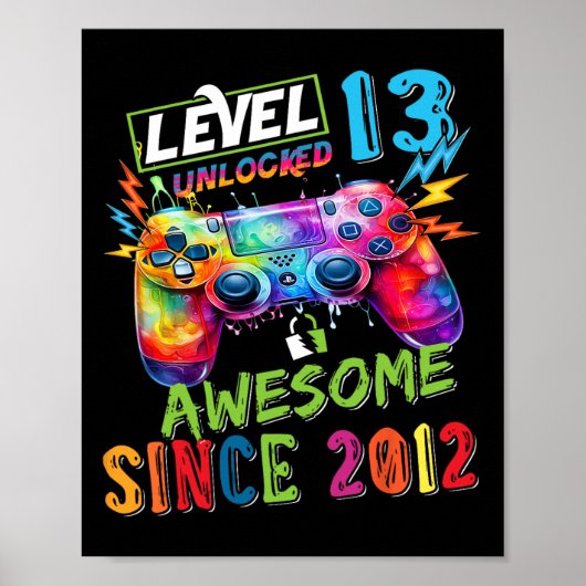 Level 13 freigeschaltet Großartig 2012 Videospiele Poster (Vorne)