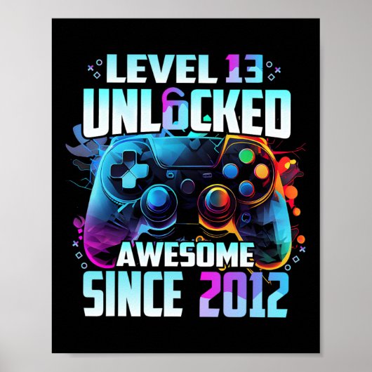Level 13 freigeschaltet Großartig Seit 2012 13. Ge Poster (Vorne)
