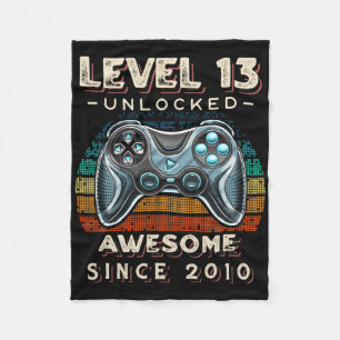 Level 13 Unlock Video Game 13. Geburtstag 13 Jahre Fleecedecke