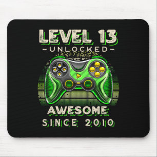 Level 13 Unlock Video Game 13. Geburtstag 13 Jahre Mousepad