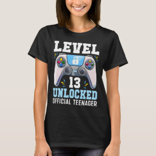 Level 13 Unlock Video Game 13. Geburtstag Gamer B T-Shirt