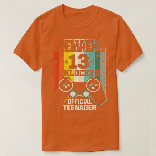 Level 13 Unlocked  13th Video  Birthday Gift  (110 T-Shirt (Design vorne)