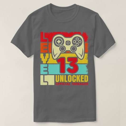 Level 13 Unlocked  13th Video  Birthday Gift  (76) T-Shirt (Design vorne)