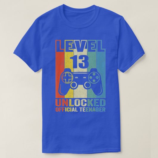 Level 13 Unlocked  13th Video  Birthday Gift  (89) T-Shirt (Design vorne)