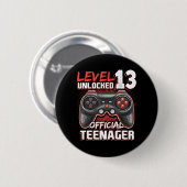 Level 13 Unlocked Offial Teenager Video Game 13t Button (Vorne & Hinten)