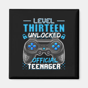 Level 13 Unlocked Offial Teenager Video Game 13t Magnet