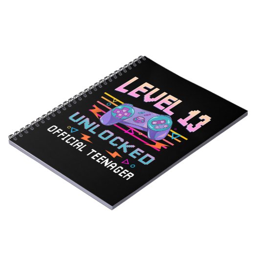 Level 13 Unlocked Offial Teenager Video Game 13t Notizblock (Linke Seite)