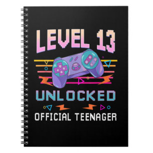 Level 13 Unlocked Offial Teenager Video Game 13t Notizblock
