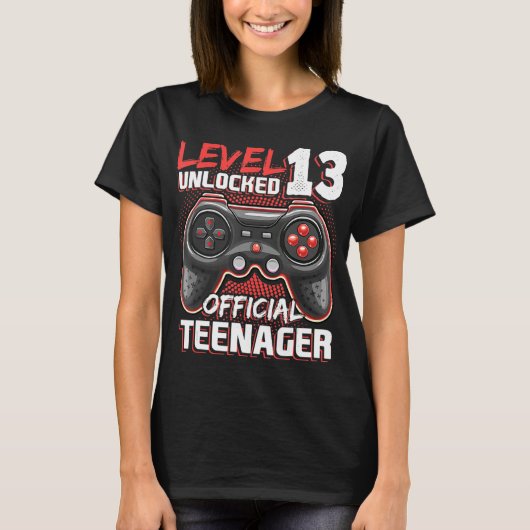 Level 13 Unlocked Offial Teenager Video Game 13t T-Shirt (Vorderseite)