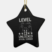 Level 13 unlocked official teenager 13th birthday keramik ornament (Links)